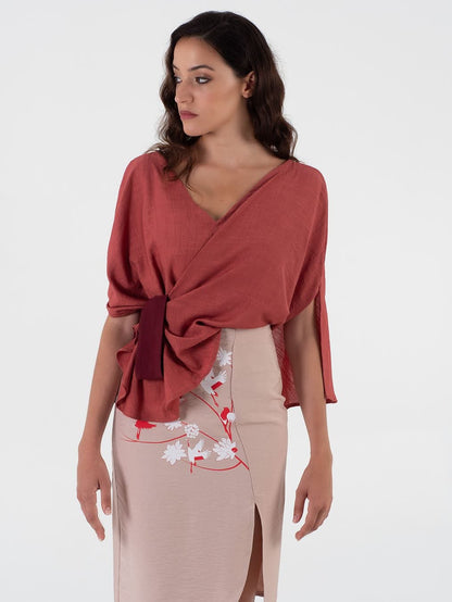 BLUSA PARIS COLOR TEJA
